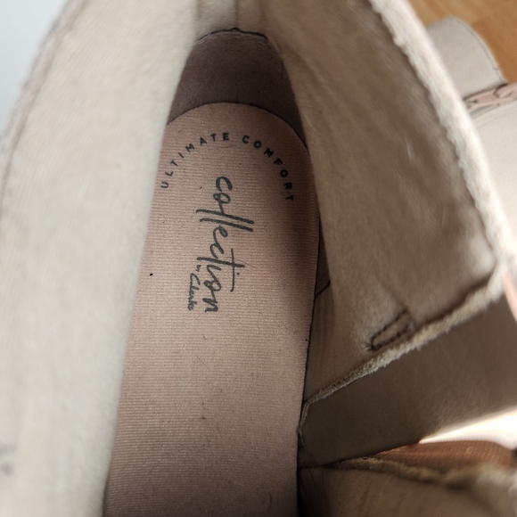 Clarks Collection Addiy Kara Ankle Boots Women's 10 Sand Suede - Picture 10 of 13